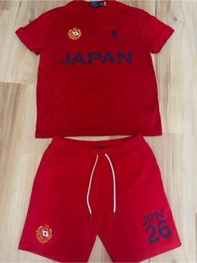 Japan men’s polo Ralph Lauren short set size m like new